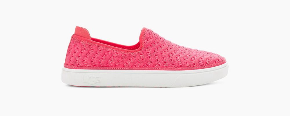 Ugg Sneakers Canada - Ugg Kids' Caplan Slip-On Strawberry Red